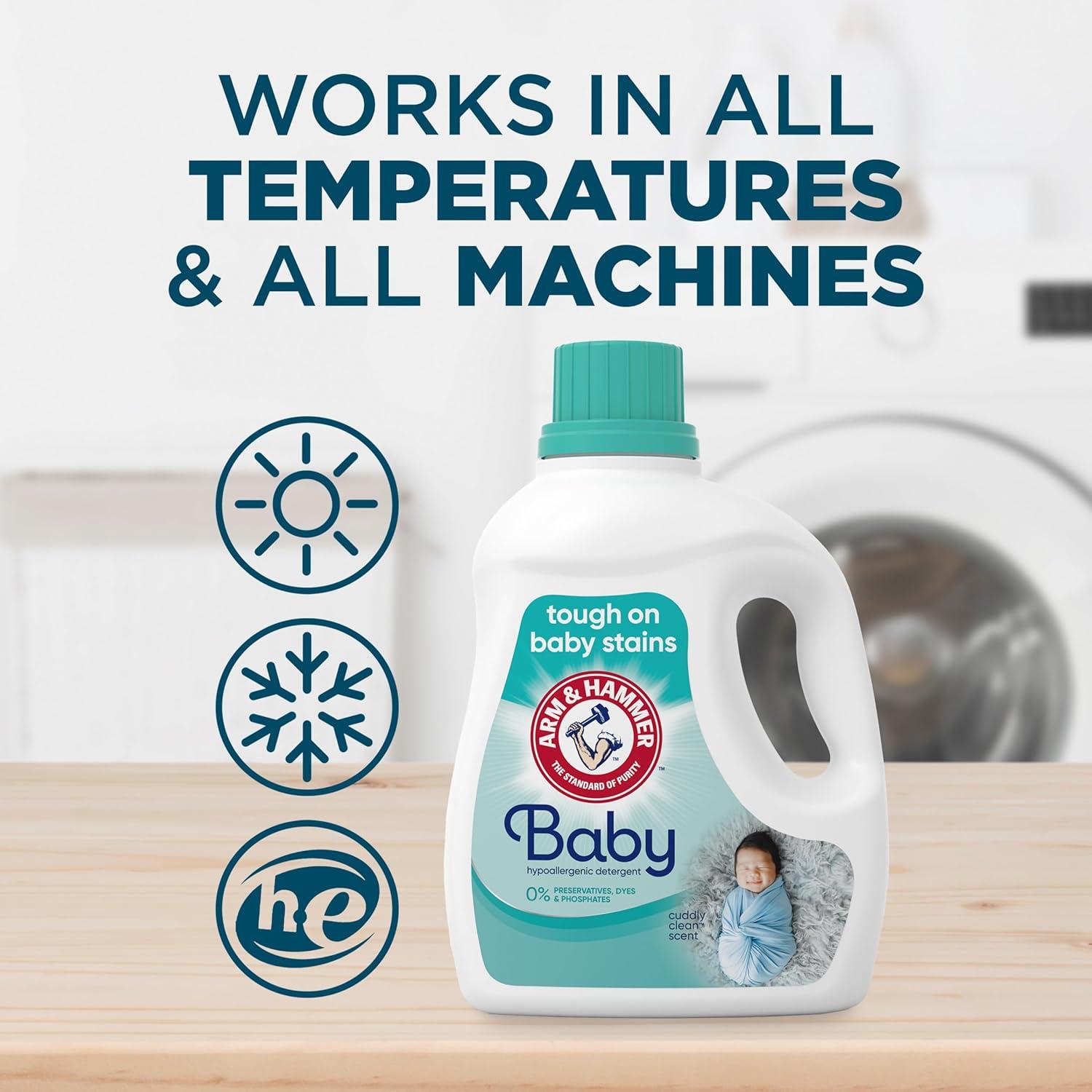 imageARM ampamp HAMMER Baby 77 Loads Hypoallergenic Liquid Laundry Detergent 1005 fl oz