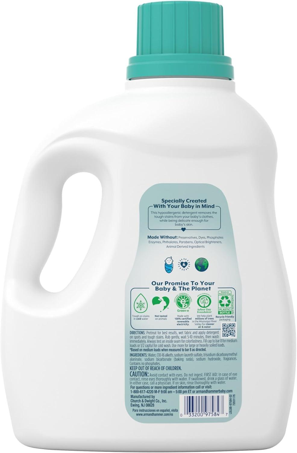 imageARM ampamp HAMMER Baby 77 Loads Hypoallergenic Liquid Laundry Detergent 1005 fl oz