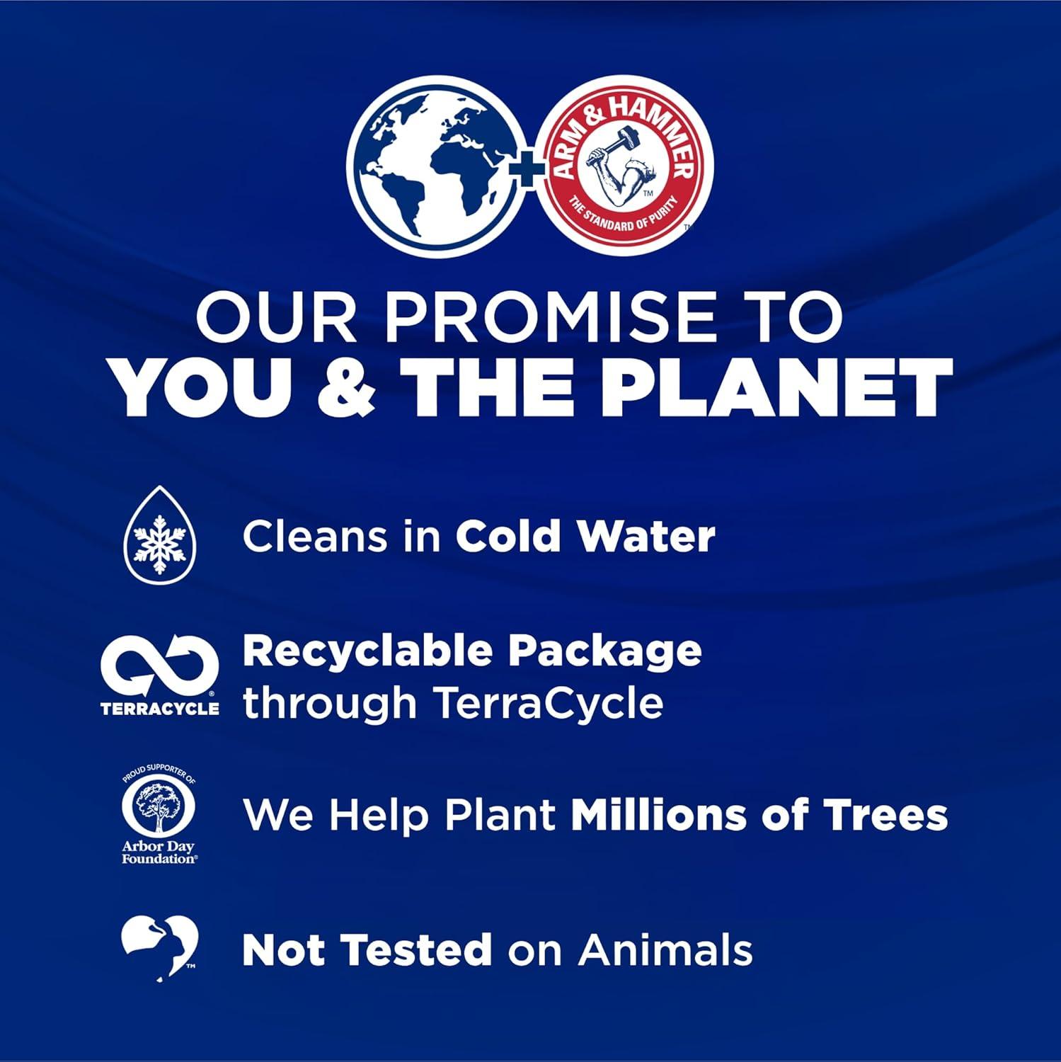 imageARM ampamp HAMMER Deep Clean Stain Formula Laundry Detergent Power Paks Laundry Stain Remover Sparkling Clean Scent 44 Count 44 Loads21 Count Pack of 1