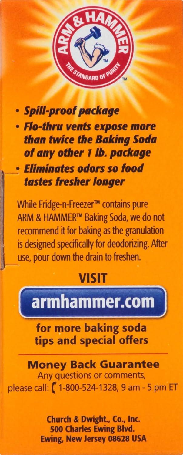 imageArm ampamp Hammer Baking Soda FridgenFreezer Odor Absorber Orange 14 oz Pack of 12FridgenFreezer Odor Absorber 12 pack