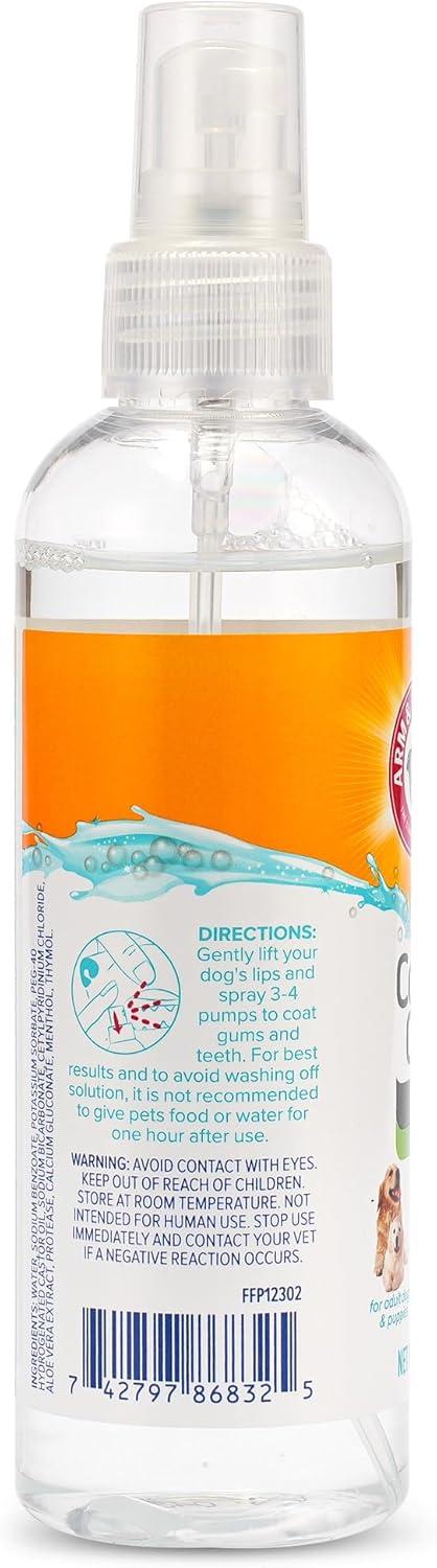 imageArm ampamp Hammer Complete Care Dog Dental Spray Mint Flavor Easy Brushless Dog Breath Freshener Baking Soda Enhanced Formula for Fresh Dog Breath 6ozComplete Care