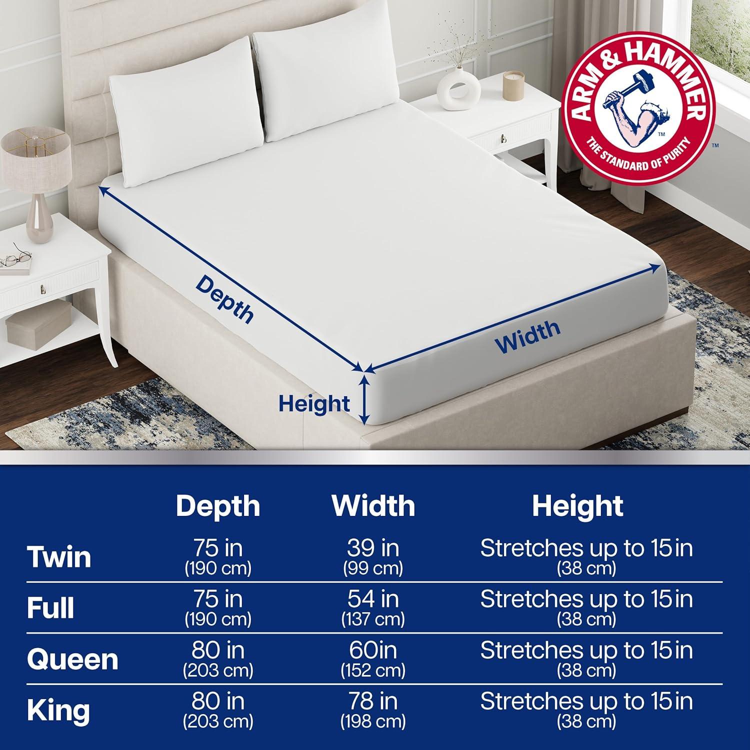 imageArm ampamp Hammer Cooling Comfort Fitted Mattress Protector FullQueen