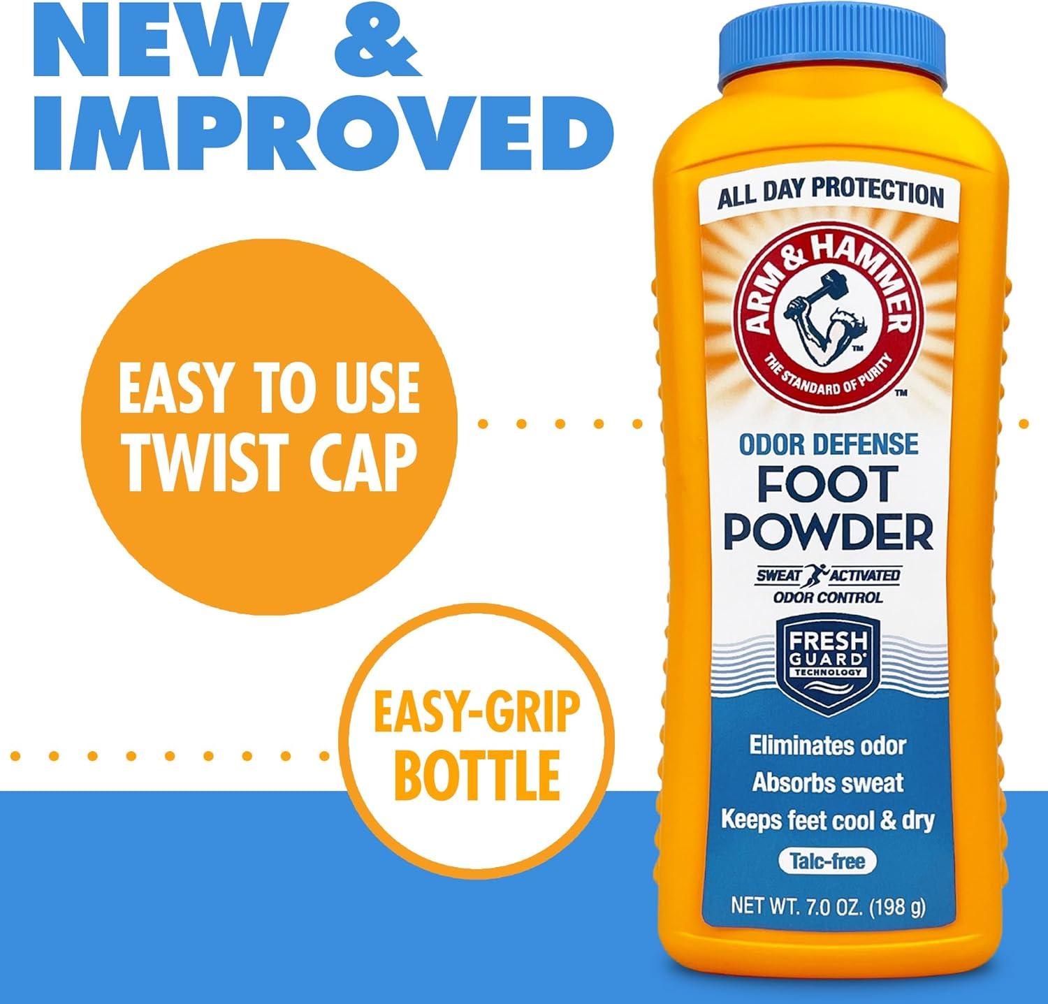 imageArm ampamp Hammer Foot Powder for Shoes ampamp Feet TalcFree Odor ampamp Moisture Control for Men ampamp Women 7 oz 1 Pack7 Ounce Pack of 1