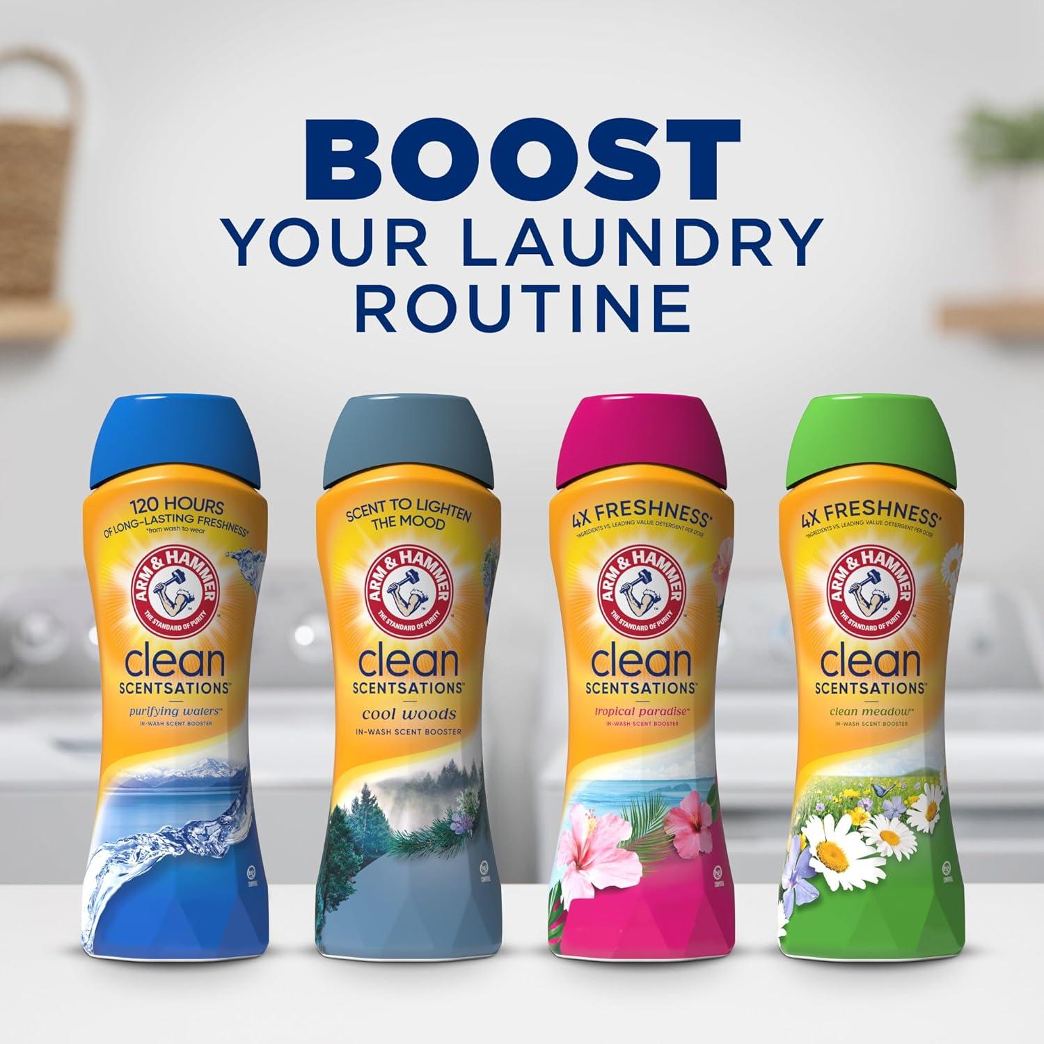 imageArm ampamp Hammer InWash Scent Booster Purifying Waters 24 oz Pack of 4Purifying Waters