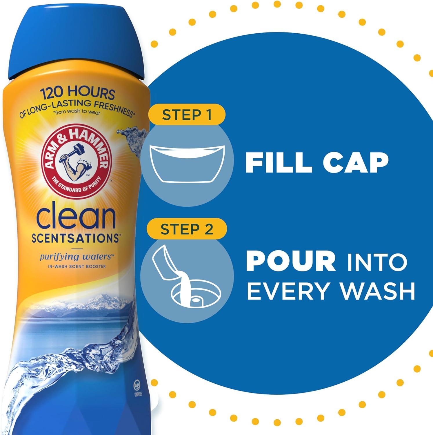 imageArm ampamp Hammer InWash Scent Booster Purifying Waters 24 oz Pack of 4Purifying Waters