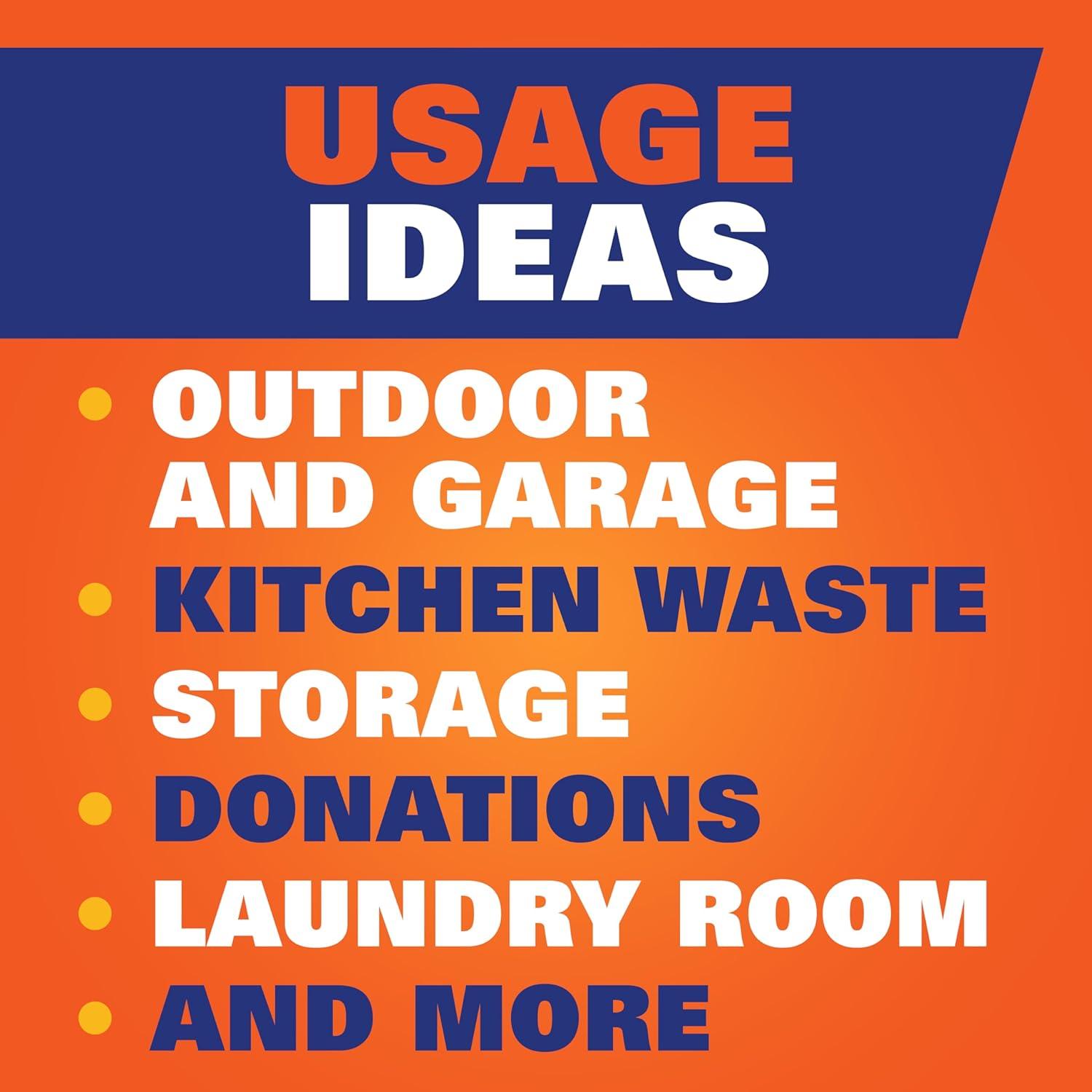 imageHefty Ultra Strong 30 Gallon Trash Bags Large Trash Bags 30 Gallon Size Multipurpose Break Resistant Drawstring Closure Resists Leaks Punctures and Tears Black Fabuloso Scent 50 BagsBlack