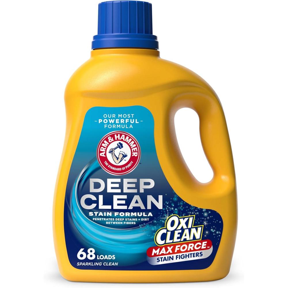 imageARM ampamp HAMMER Deep Clean Stain Formula OxiClean Max Force Liquid Laundry Detergent Sparkling Clean Scent 102 Fl Oz 75 Loads102 Fl Oz Pack of 1