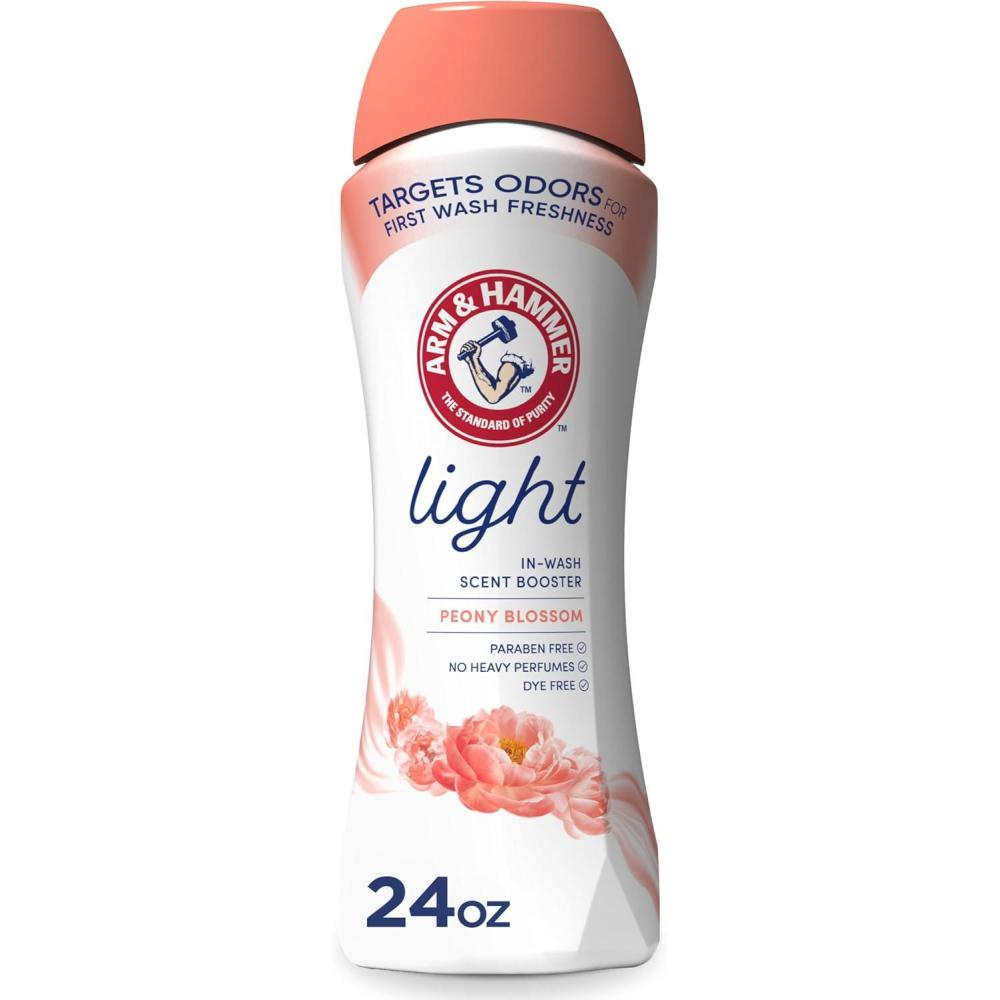 imageARM ampamp HAMMER Light InWash Scent Booster No Heavy Perfumes No Dyes No Parabens Peony Blossom Scent 24 Oz24 Ounce Pack of 1