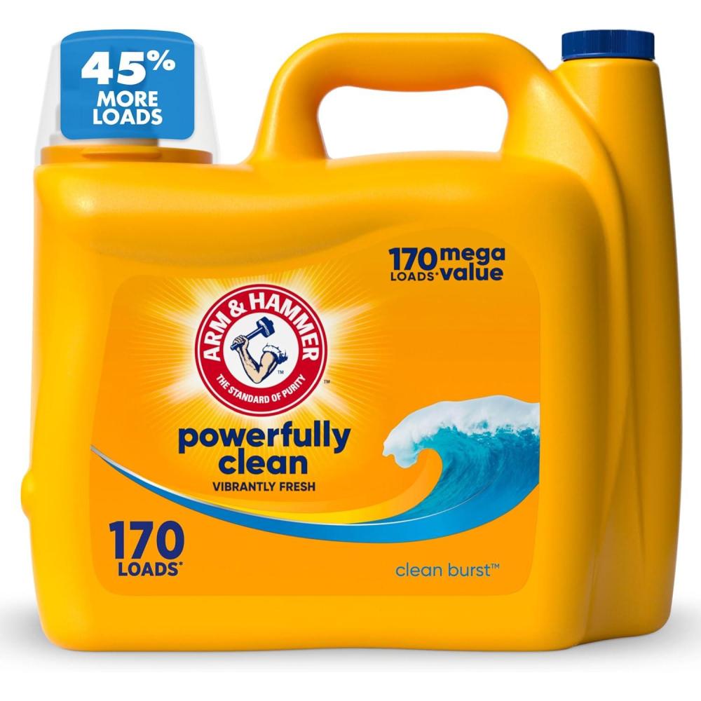 imageARM ampamp HAMMER Liquid Laundry Detergent Clean Burst Fresh 170 fl oz 170 Loads HE Laundry Detergent Liquid170 Fl Oz Pack of 1