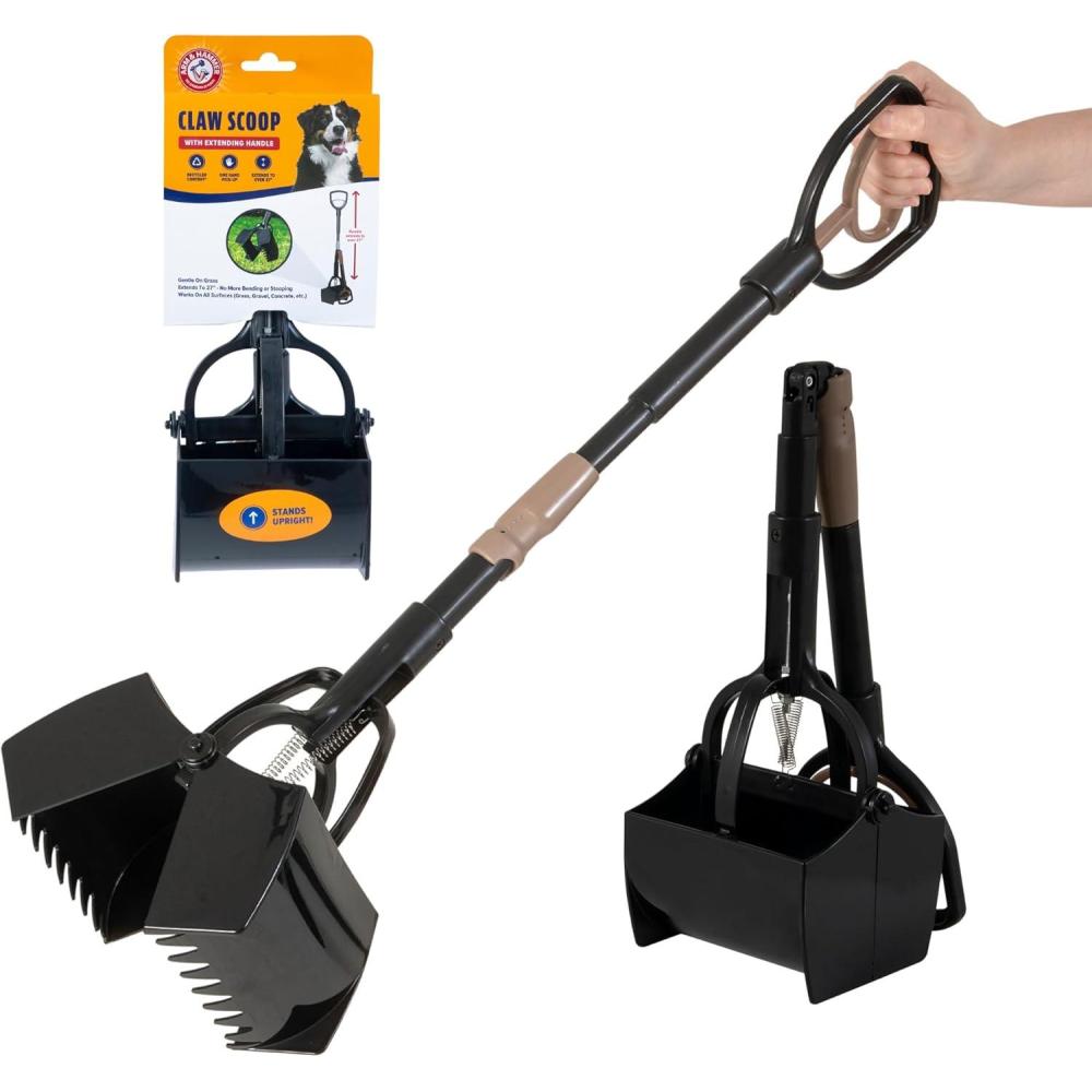 imageArm ampamp Hammer Dog Pooper Scooper Swivel Bin ampamp Rake Poop Scoop for Dogs Black 2 Heavy Duty Scented Waste Bags IncludedOne Size