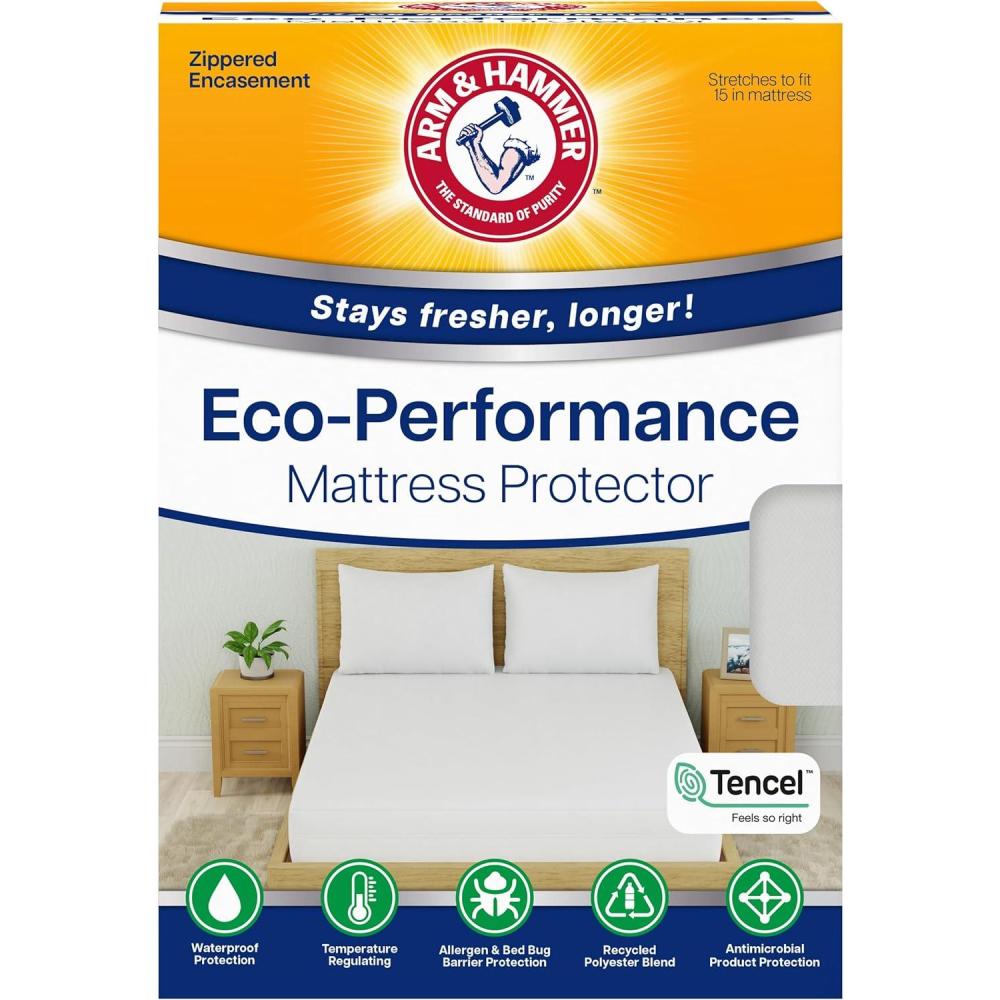 imageArm ampamp Hammer Eco Performance Zippered Mattress Protector with Tencel QueenFull