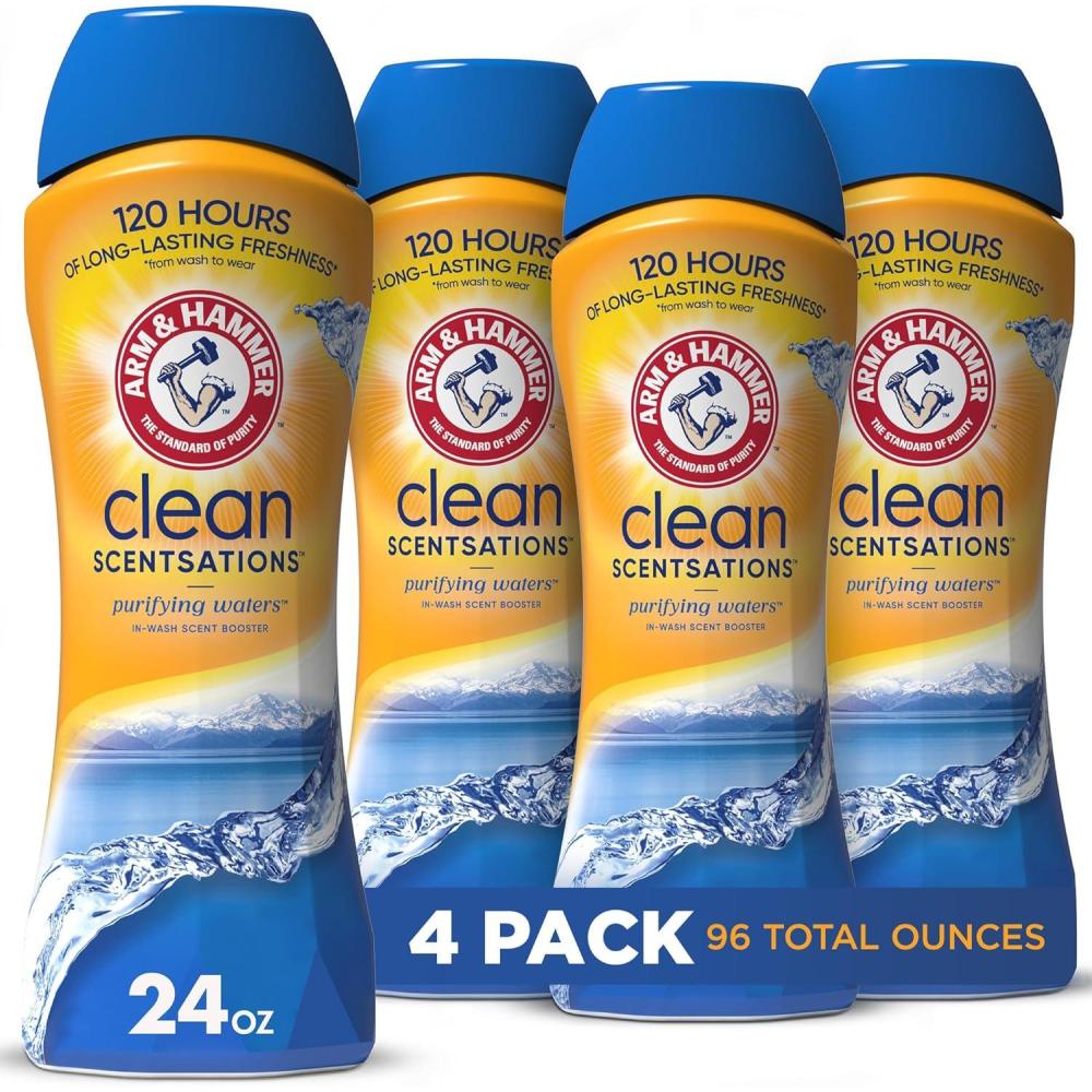 imageArm ampamp Hammer InWash Scent Booster Purifying Waters 24 oz Pack of 4Purifying Waters
