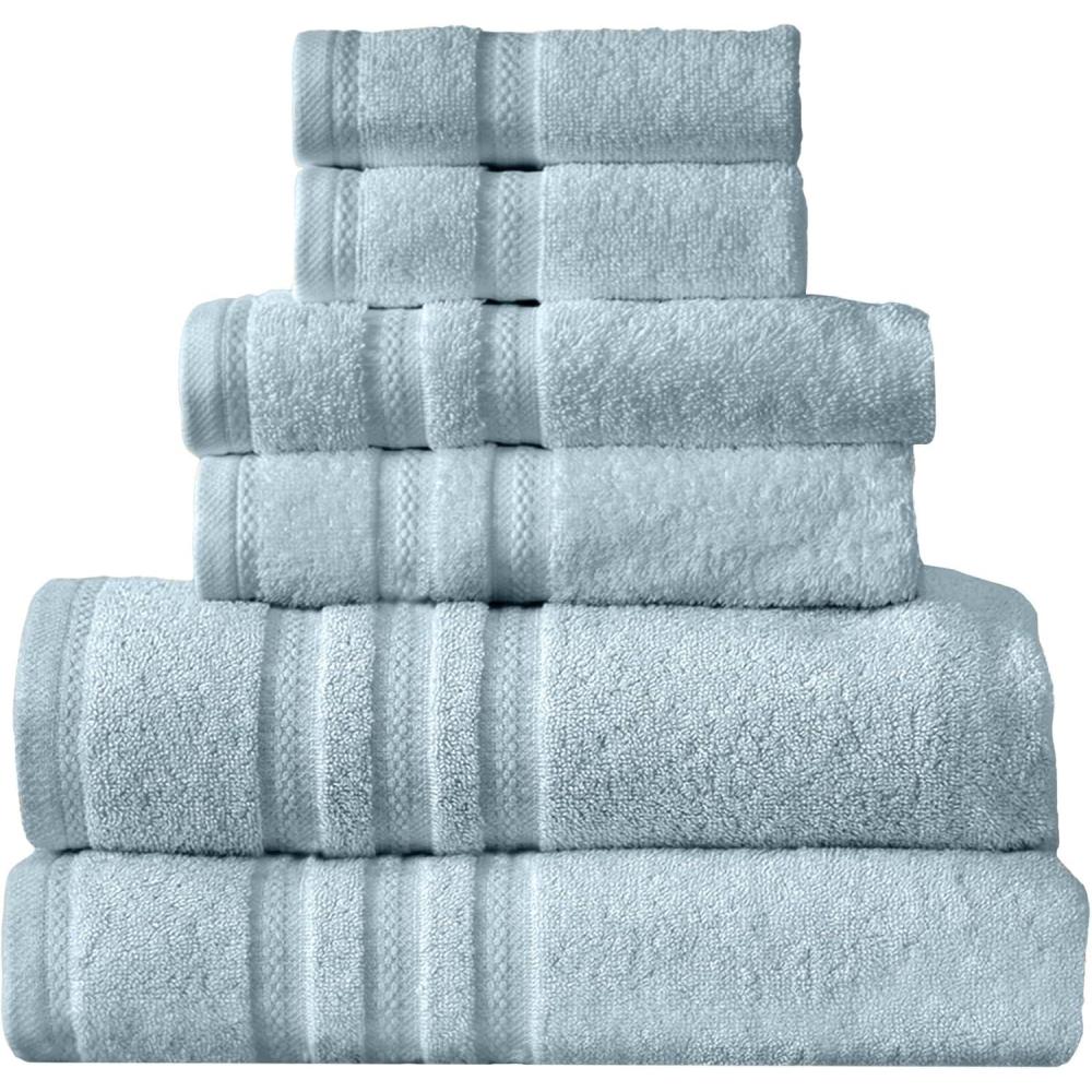 imageArm ampamp Hammer Performance Bath Towel Set 6 Piece WhiteLight Blue