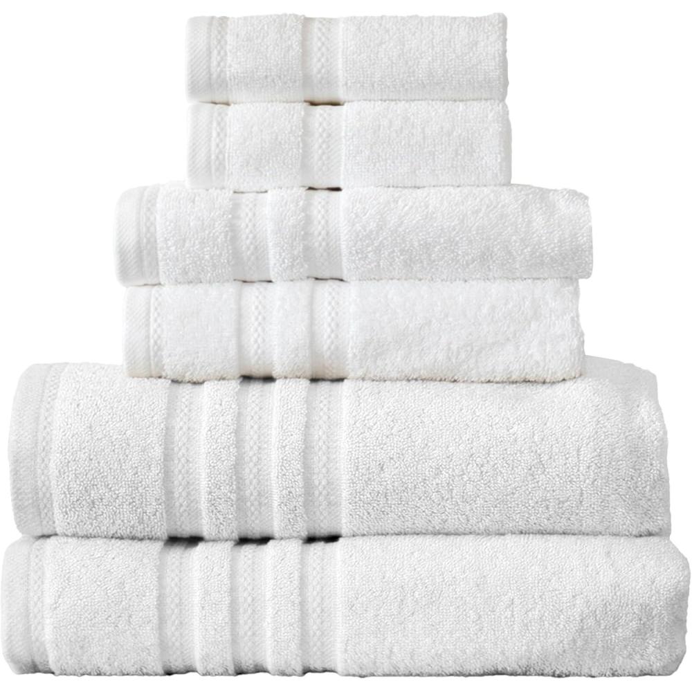 imageArm ampamp Hammer Performance Bath Towel Set 6 Piece WhiteWhite
