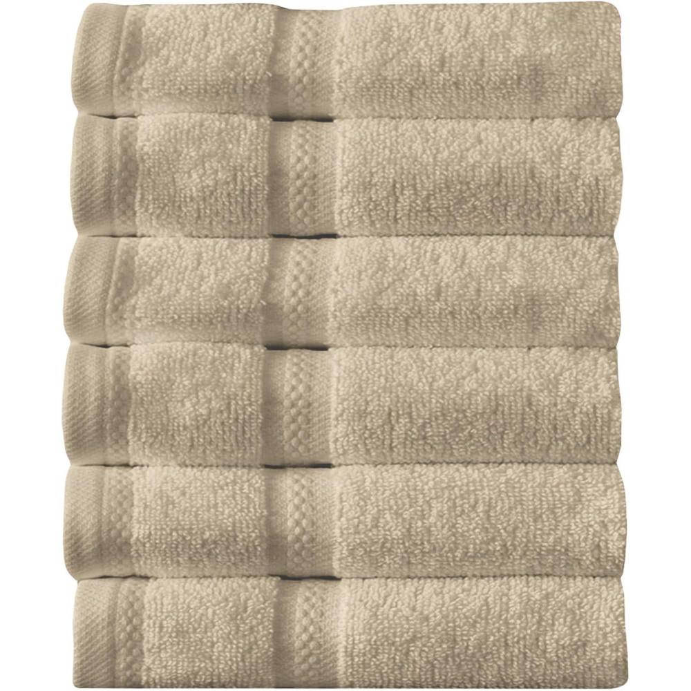 imageArm ampamp Hammer Performance Towel Washcloth Set 6 Piece Light BlueKhaki