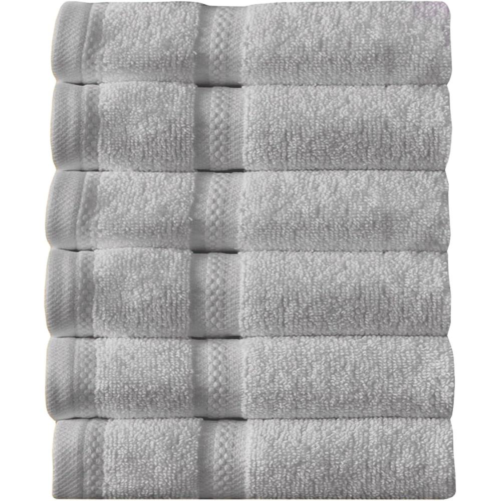 imageArm ampamp Hammer Performance Towel Washcloth Set 6 Piece Light BlueLight Grey