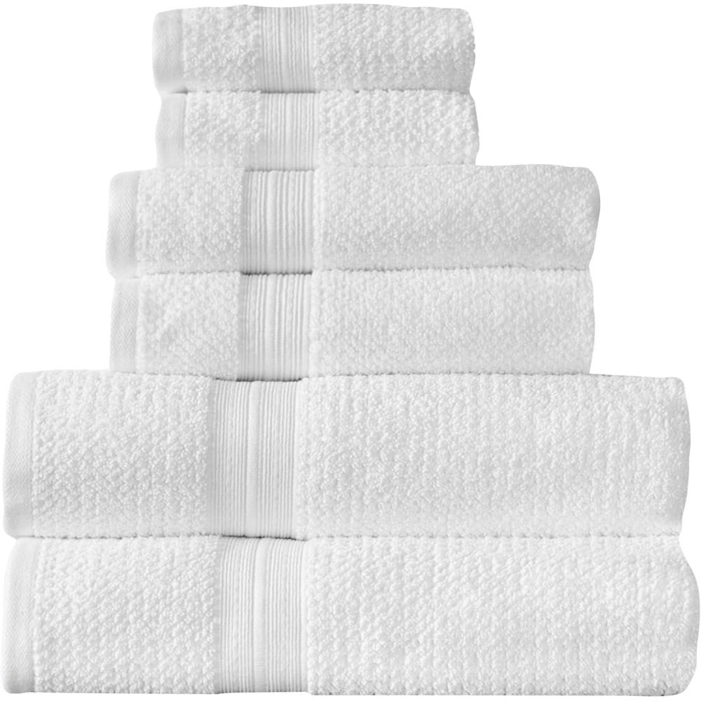 imageArm ampamp Hammer Quick Dry Bath Towel Set 6 Piece WhiteWhite