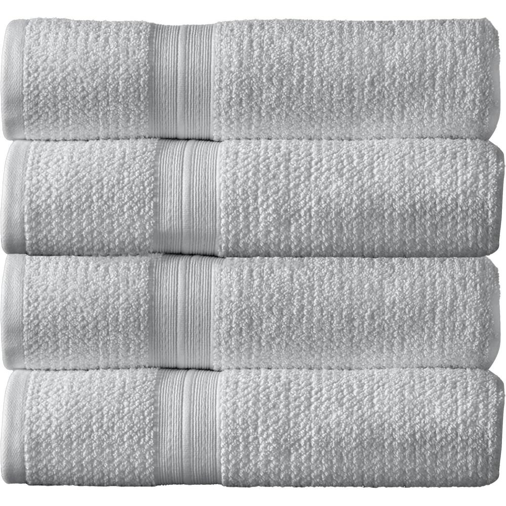 imageArm ampamp Hammer Quick Dry Bath Towels 4 Piece Dark BlueLight Grey