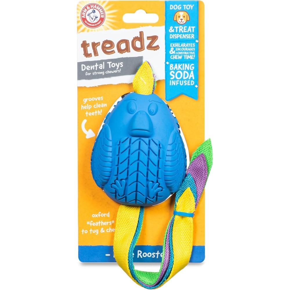 imageArm ampamp Hammer for Pets Super Treadz Gator Chew Toy Best Chew Toys Reduce Plaque ampamp Tartar Buildup Without Brushing for Dogs up to 35 Lbs Pack of 12Rooster
