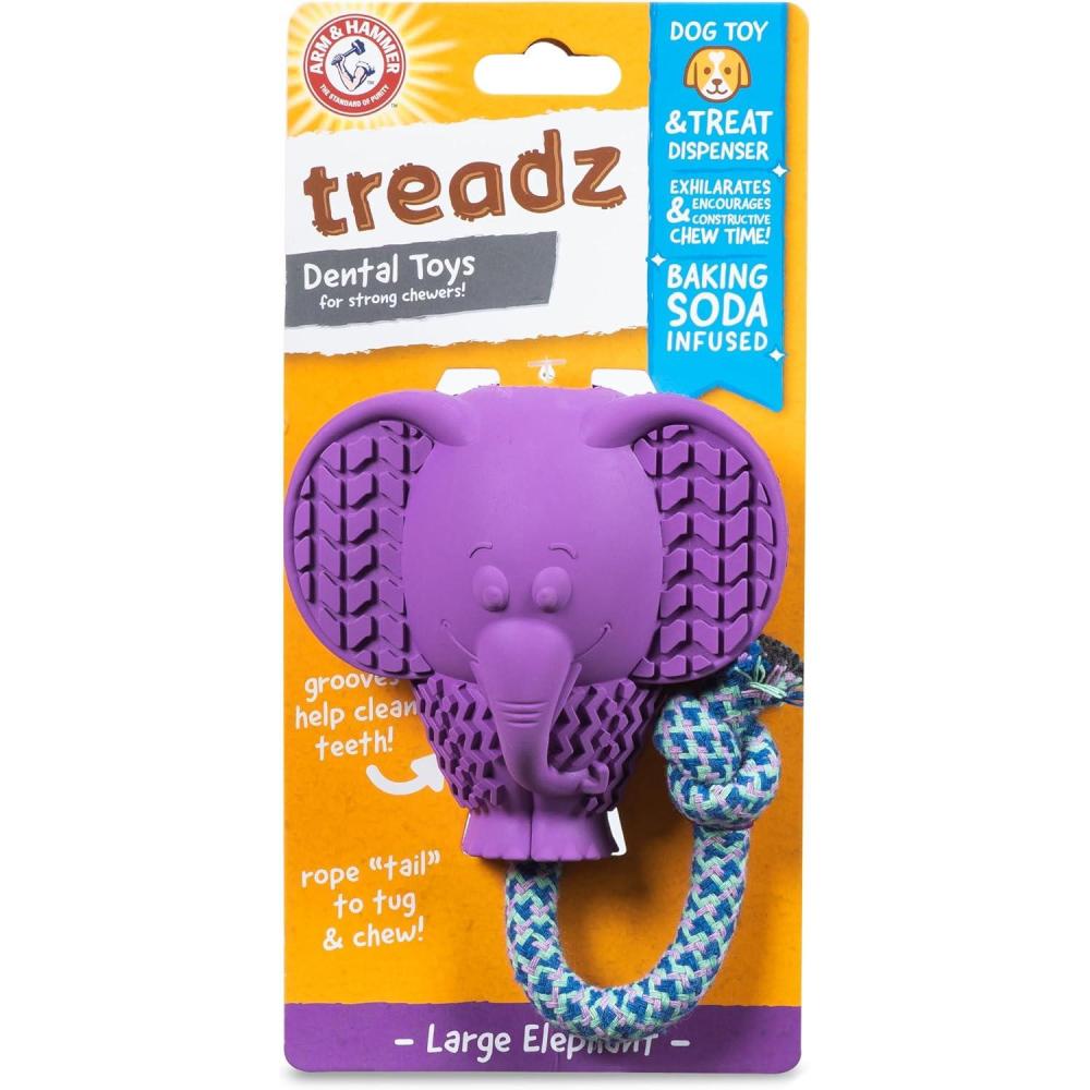 imageArm ampamp Hammer for Pets Super Treadz Gator Chew Toy  Best Chew Toys Reduce Plaque ampamp Tartar Buildup Without Brushing  for Dogs up to 35 Lbs Pack of 12Elephant