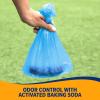Arm & Hammer Durable Disposable Dog And Cat Waste Bags With Activated Baking Soda, 180 Dog Poop Bags, 9 x 14 Inches, Blue(Blue)