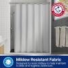 Arm & Hammer Fabric Shower Curtain with Waterproof Back, 70 x 72, Grey(Grey)