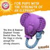 Arm & Hammer for Pets Super Treadz Gator Chew Toy – Best Chew Toys Reduce Plaque & Tartar Buildup Without Brushing – for Dogs up to 35 Lbs (Pack of 12)(Elephant)