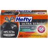 Hefty Ultra Strong 30 Gallon Trash Bags, Large Trash Bags 30 Gallon Size, Multipurpose, Break Resistant Drawstring Closure, Resists Leaks, Punctures, and Tears, Black, White Pine Breeze Scent, 25 Bags(25 Count (Pack of 4))