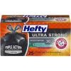 Hefty Ultra Strong 30 Gallon Trash Bags, Large Trash Bags 30 Gallon Size, Multipurpose, Break Resistant Drawstring Closure, Resists Leaks, Punctures, and Tears, Black, White Pine Breeze Scent, 25 Bags(25 Count (Pack of 8))