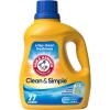 ARM & HAMMER Clean & Simple, 77 Loads Liquid Laundry Detergent, 100.5 Fl oz