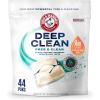 ARM & HAMMER Deep Clean Free & Clear Power Paks Concentrated Laundry Detergent, Free of Dyes, Perfumes and Phosphates, Dermatologist Tested, 44 Count(44 Count (Pack of 1))