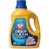 ARM & HAMMER Deep Clean Stain Formula OxiClean Max Force Liquid Laundry Detergent, Sparkling Clean Scent, 75 Fl Oz, 50 Loads