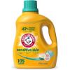 ARM & HAMMER Sensitive Skin Liquid Laundry Detergent, Fresh Scent, 105 fl oz, 105 Loads(105 Fl Oz (Pack of 1))