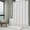 Arm & Hammer Fabric Shower Curtain with Waterproof Back, 70 x 72, Grey(White)