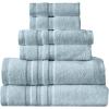 Arm & Hammer Performance Bath Towel Set, 6 Piece, White(Light Blue)