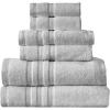 Arm & Hammer Performance Bath Towel Set, 6 Piece, White(Light Grey)