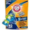 Arm & Hammer Plus OxiClean 5-in-1 Laundry Detergent Power Paks, 42 Count (Packaging may vary)(Fresh Scent)