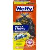 Hefty Ultra Strong 30 Gallon Trash Bags, Large Trash Bags 30 Gallon Size, Multipurpose, Break Resistant Drawstring Closure, Resists Leaks, Punctures, and Tears, Black, Fabuloso Lemon Scent, 25 Bags