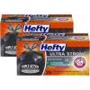 Hefty Ultra Strong 30 Gallon Trash Bags, Large Trash Bags 30 Gallon Size, Multipurpose, Break Resistant Drawstring Closure, Resists Leaks, Punctures, and Tears, Black, White Pine Breeze Scent, 25 Bags(25 Count (Pack of 2))
