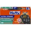 Hefty Ultra Strong 30 Gallon Trash Bags, Large Trash Bags 30 Gallon Size, Multipurpose, Break Resistant Drawstring Closure, Resists Leaks, Punctures, and Tears, Black, White Pine Breeze Scent, 25 Bags(25 Count (Pack of 1))
