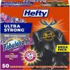 Hefty Ultra Strong 30 Gallon Trash Bags, Large Trash Bags 30 Gallon Size, Multipurpose, Break Resistant Drawstring Closure, Resists Leaks, Punctures, and Tears, Black, Fabuloso Scent, 50 Bags(multi-color)