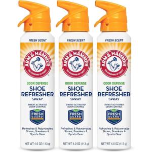 Arm and Hammer Shoe Refresher Spray, Multi-Purpose Odor Remover for All Types of Footwear, Shoe Deodorizer Spray, Shoe Odor Eliminator, Shoe Spray, Shoe Smell Eliminator, 4 oz (3 Pack)(4 Ounce (Pack of 3))