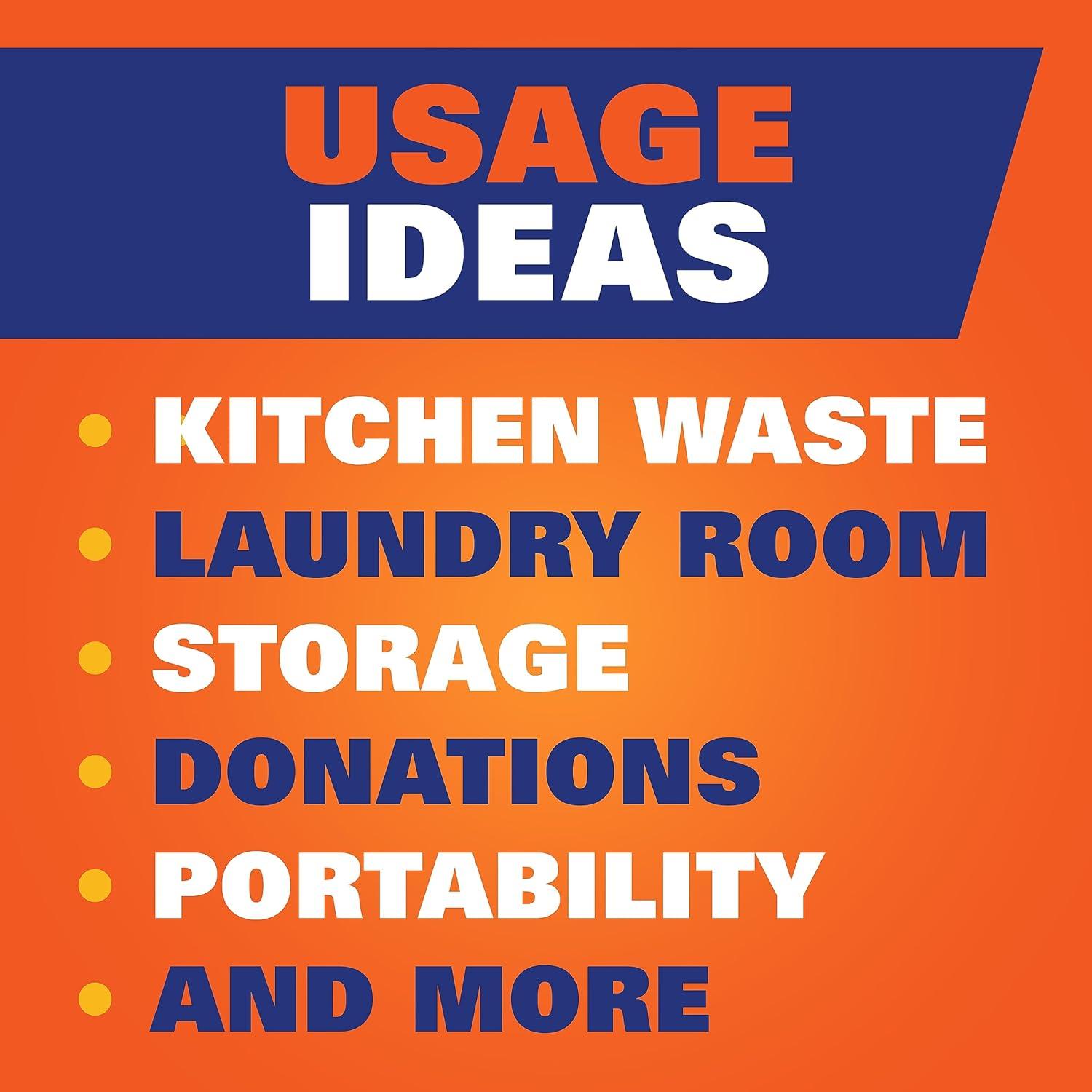 imageHefty Ultra Strong 13 Gallon Trash Bags Black Tall Kitchen Trash Bags 13 Gallon Size Break Resistant Drawstring Enclosure Continuous Odor Control Blackout Clean Burst Scent 40 BagsClean Burst