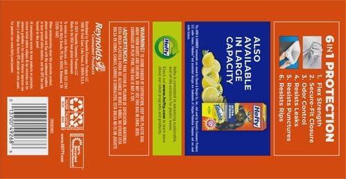 imageHefty Ultra Strong 13 Gallon Trash Bags Tall Kitchen Trash Bags 13 Gallon Size Drawstring Closure Continuous Odor Control White Lavender and Sweet Vanilla Scent 110 BagsFabuloso Lemon