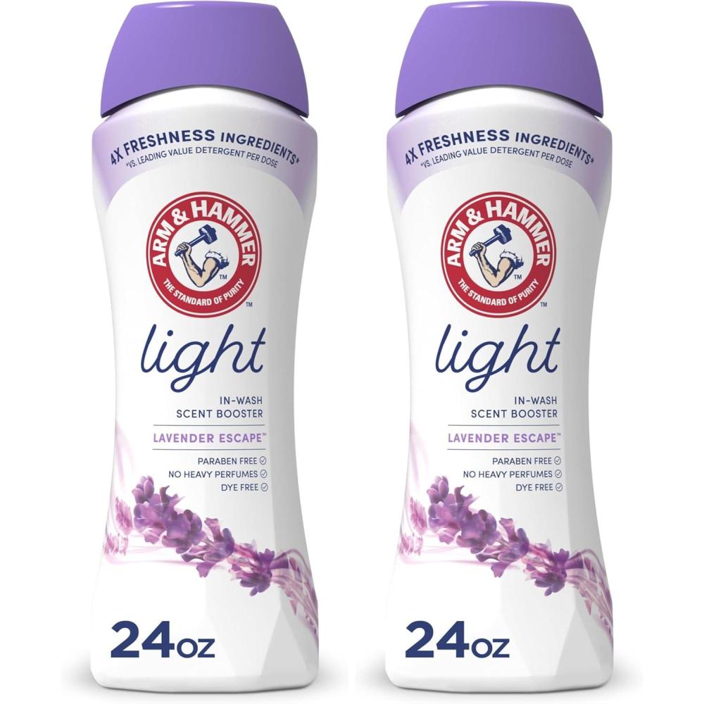 imageARM ampamp HAMMER Light InWash Scent Booster Laundry Scent Booster Lavender Escape scent 24 Oz24 Ounce Pack of 2