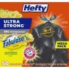 Hefty Ultra Strong 30 Gallon Trash Bags, Large Trash Bags 30 Gallon Size, Multipurpose, Break Resistant Drawstring Closure, Resists Leaks, Punctures, and Tears, Black, Fabuloso Lemon Scent, 50 Bags(50 Count (Pack of 3))