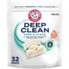 ARM & HAMMER Deep Clean Free & Clear Power Paks Concentrated Laundry Detergent, Free of Dyes, Perfumes and Phosphates, Dermatologist Tested, 32 Count