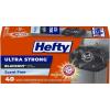 Hefty Ultra Strong 13 Gallon Trash Bags, Black Tall Kitchen Trash Bags 13 Gallon Size, Break Resistant Drawstring Enclosure, Continuous Odor Control, Blackout, Unscented, 40 Bags(Black)