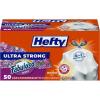 Hefty Ultra Strong 13 Gallon Trash Bags, Tall Kitchen Trash Bags 13 Gallon Size, Drawstring Closure, Continuous Odor Control, White, Lavender and Sweet Vanilla Scent, 110 Bags(White)