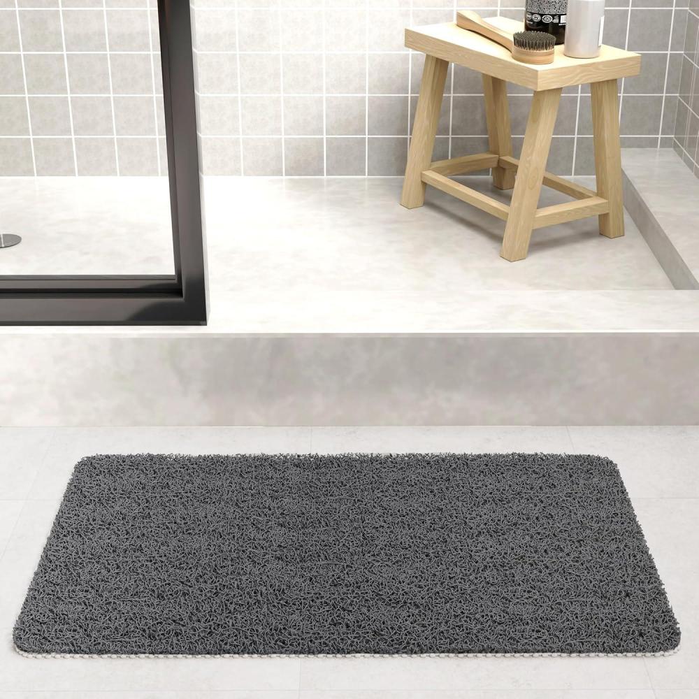 imageArm ampamp Hammer Sensory Touch NonSlip Loofah Bath Mat for Showers and Tubs 17 x 30 GreyGrey